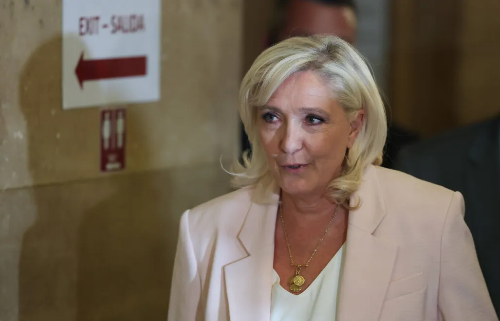 Liderka francuskiej skrajnej prawicy Marine Le Pen. Fot. PAP/EPA/Mohammed Badra
