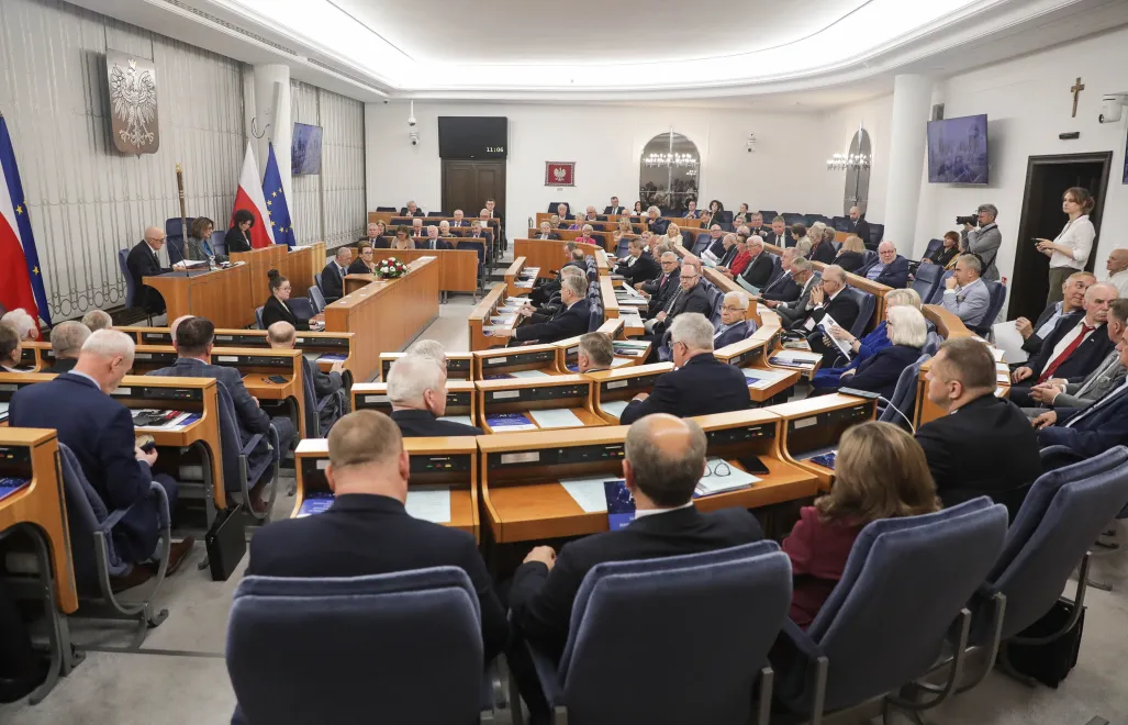 Sala posiedzeń Senatu Fot. PAP/Tomasz Gzell