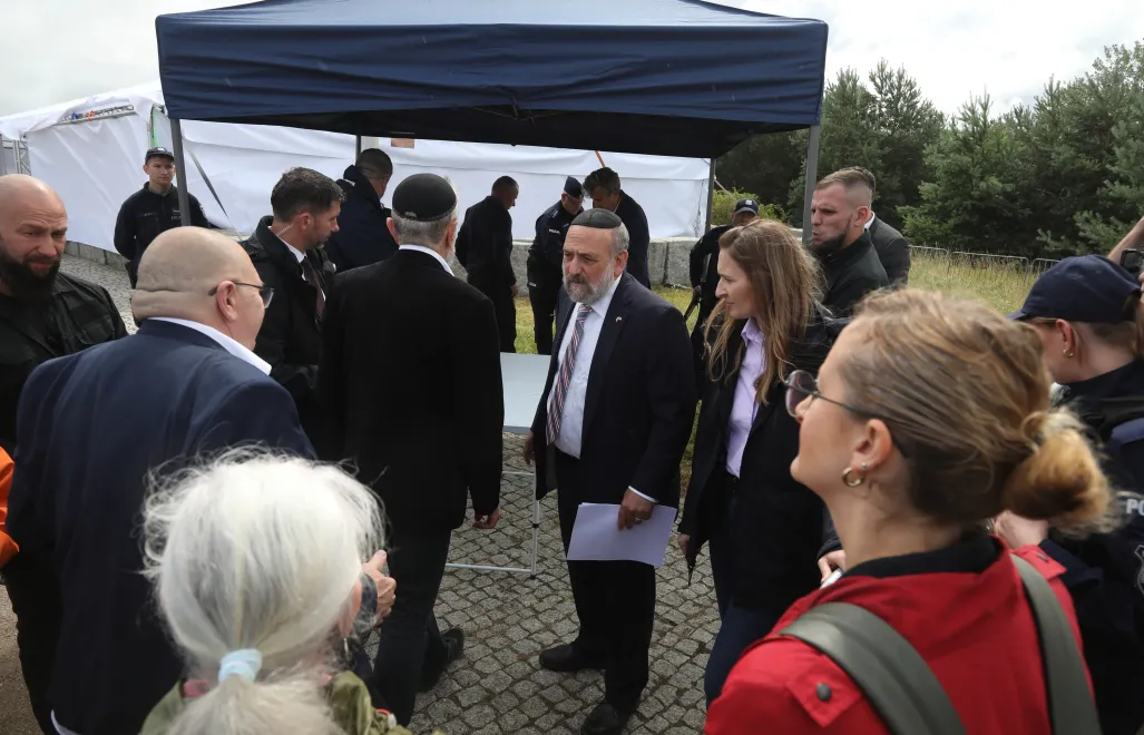 Naczelny rabin Polski Michael Schudrich na uroczystościach w Jedwabnem. Fot. PAP/Artur Reszko