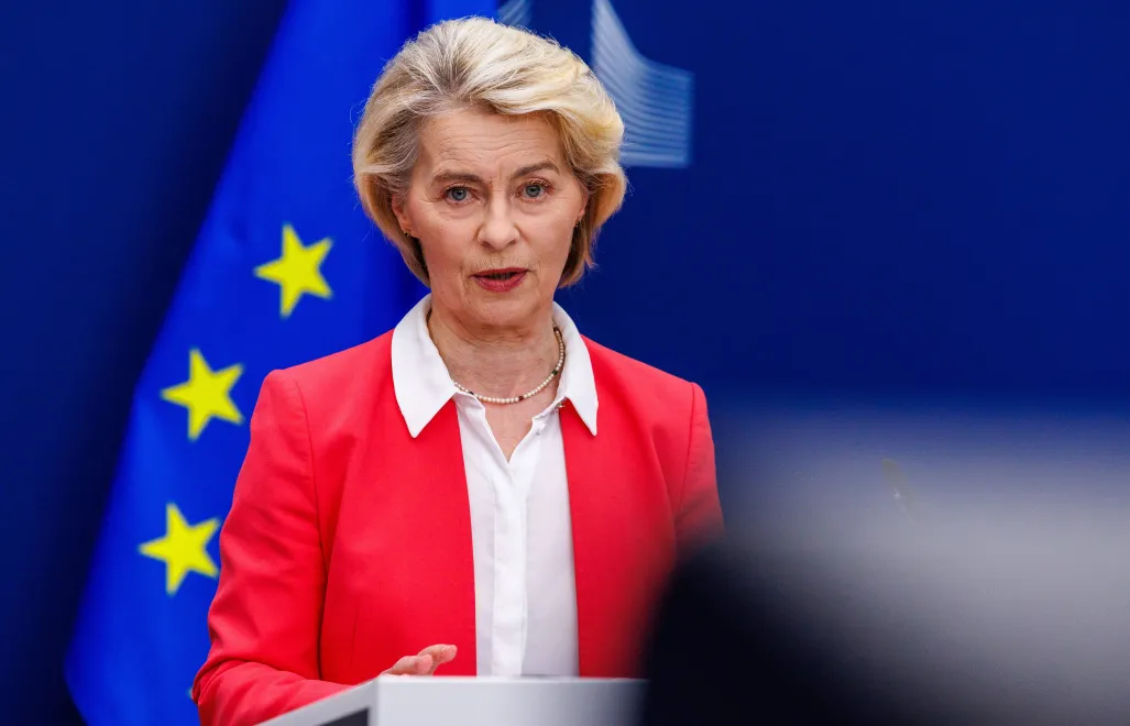 Przewodnicząca Komisji Europejskiej Ursula von der Leyen. Fot. PAP/EPA/OLIVIER MATTHYS