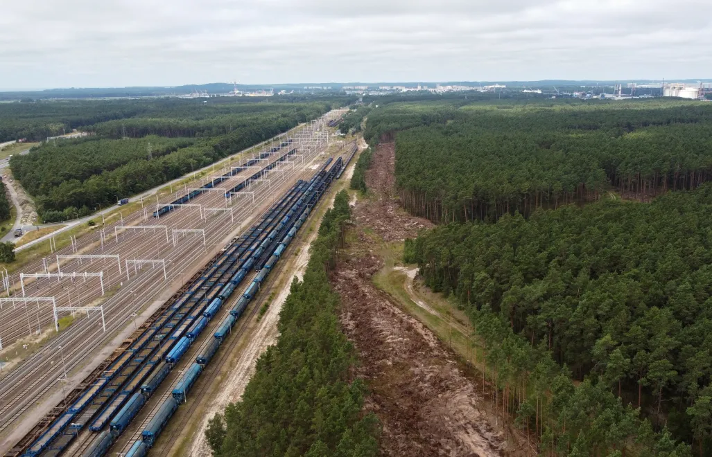 Inauguracja budowy Głębokowodnego Terminala Kontenerowego Przylądek Pomerania. Fot. PAP/Marcin Bielecki