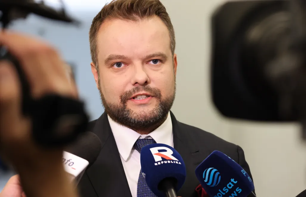 Rzecznik Prawa i Sprawiedliwości Rafał Bochenek. Fot. PAP/Albert Zawada