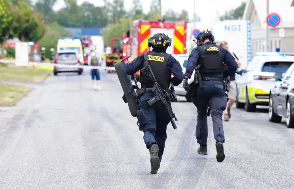 Duńska policja na miejscu strzelaniny, fot. PAP/EPA/RITZAU SCANPIX