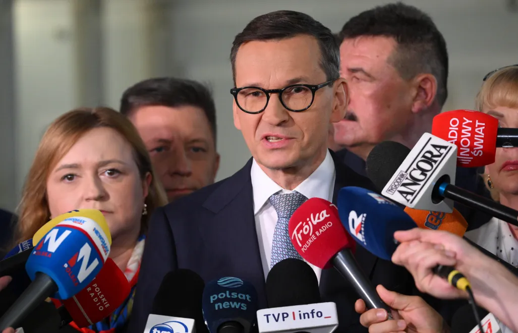 Lider Stowarzyszenia „Rozwój Plus”, poseł Mateusz Morawiecki. Fot. PAP/Radek Pietruszka