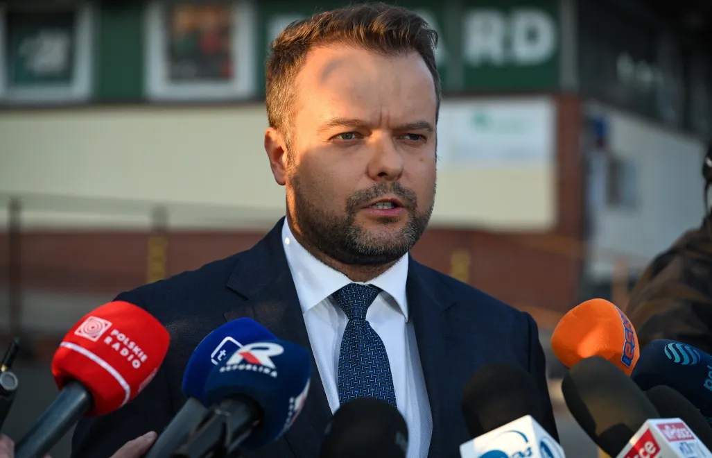 Rzecznik Prawa i Sprawiedliwości Rafał Bochenek. Fot. PAP/Radek Pietruszka