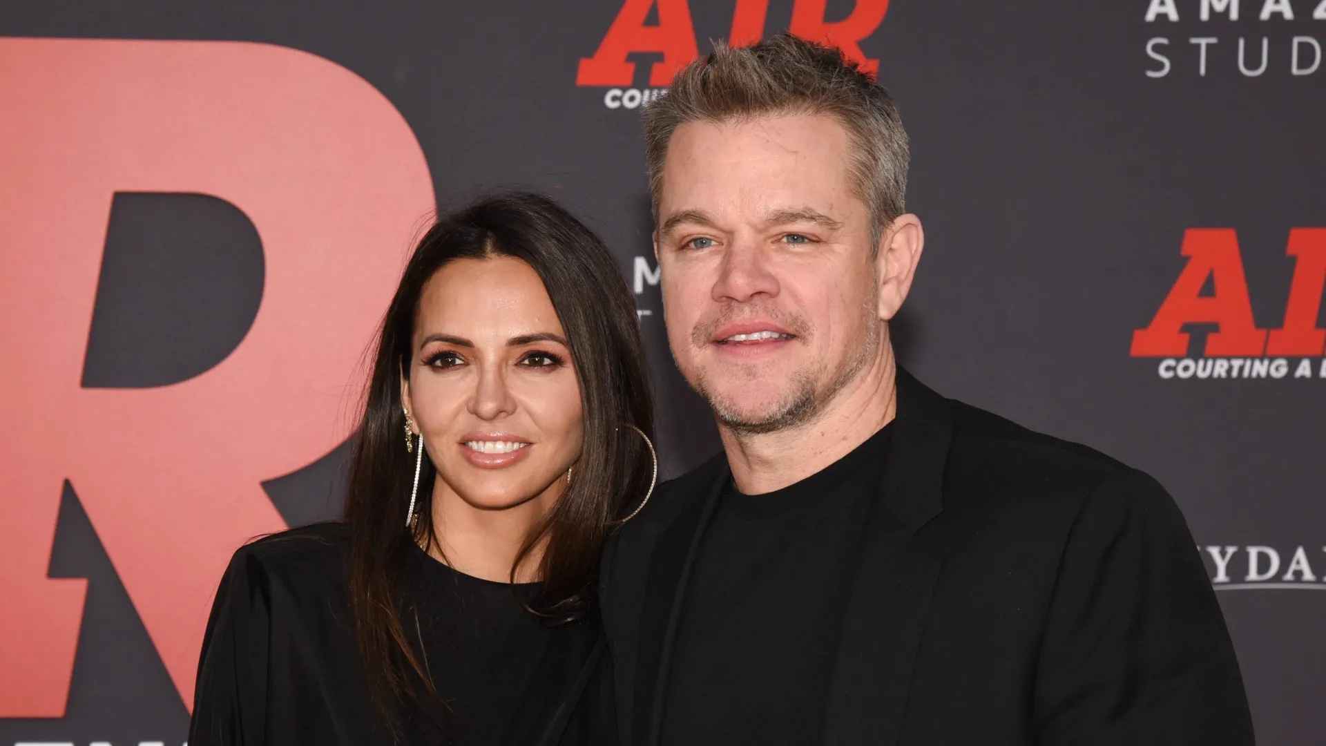 Luciana Barroso, Matt Damon. Fot. PAP/AdMedia\/Billy Bennight