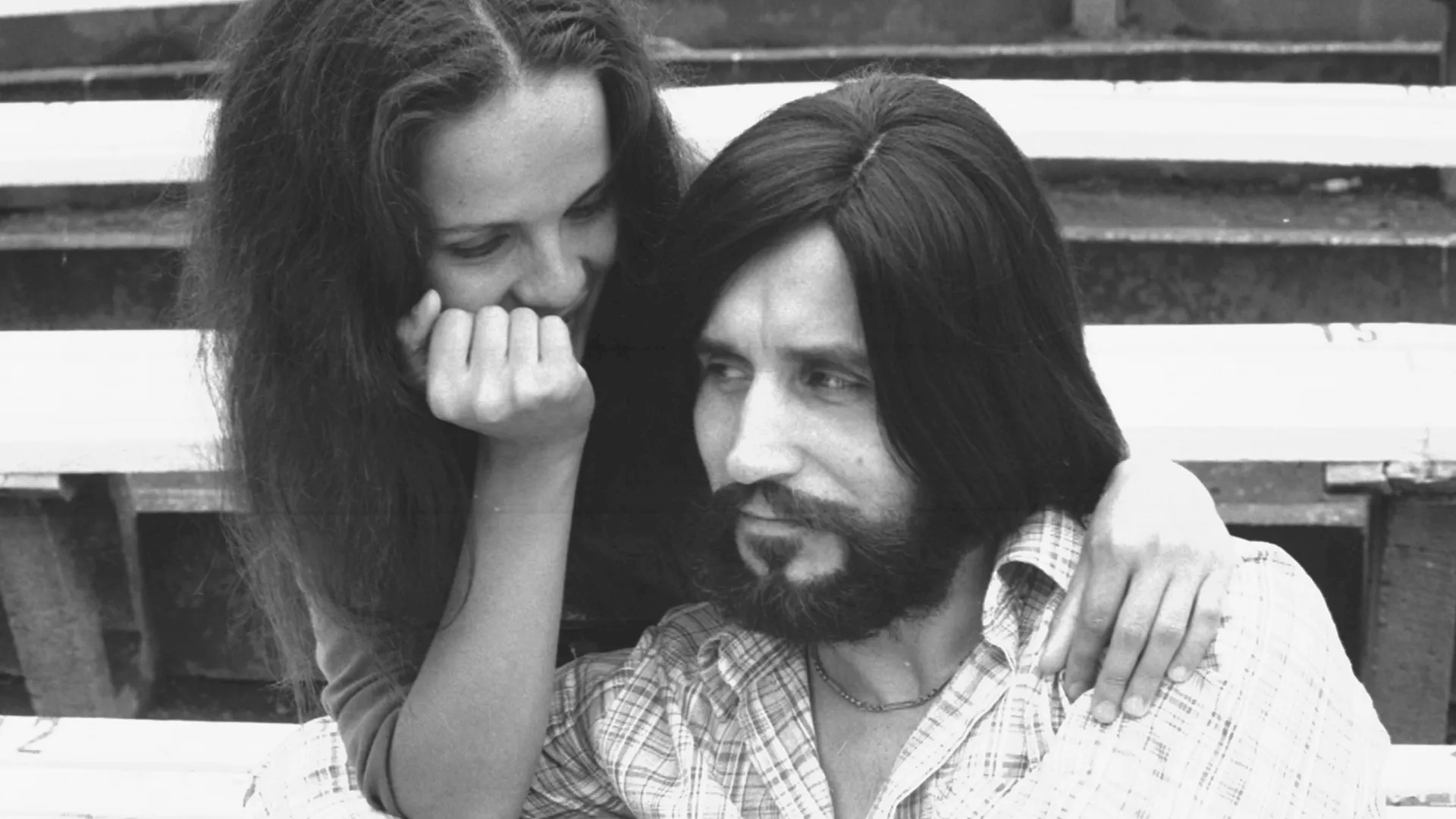 Opole, 06.1979 r.. Festiwal Piosenki Polskiej. Czesław Niemen z żoną, modelką Małgorzatą Niemen. Fot. PAP/Marek Broniarek