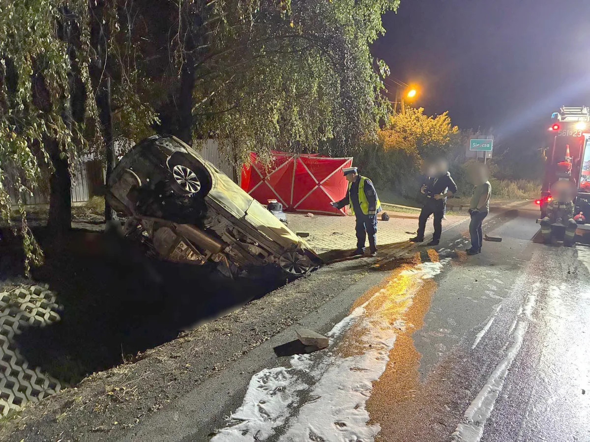 Do wypadku doszło około północy z czwartku na piątek. Fot. Komenda Powiatowa Policji w Wieliczce