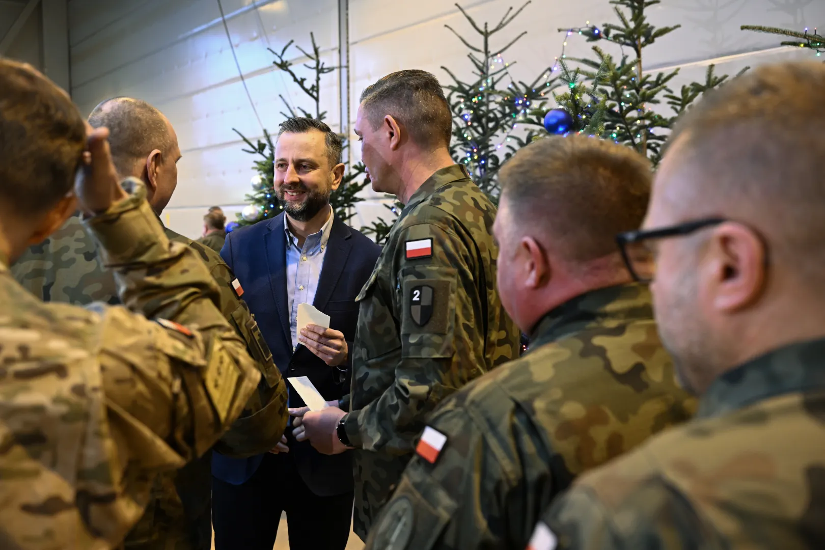 Władysław Kosiniak-Kamysz podczas świątecznego spotkania z żołnierzami. Fot. PAP/	PAP/Darek Delmanowicz