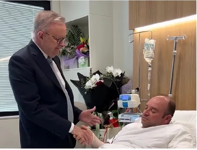 Premier Australii Anthony Albanese i Ahmed al-Ahmed. Fot. Instagram/albomp