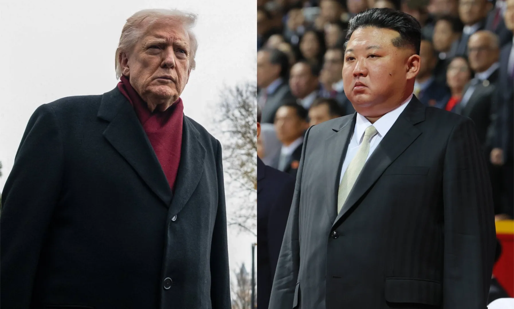 Prezydent USA Donald Trump i przywódca Korei Północnej Kim Dzong Un. Fot. PAP/EPA/GRAEME SLOAN / POOL/EKATERINA SHTUKINA/ SPUTNIK / GOVERNMENT PRESS SERVICE / POOL