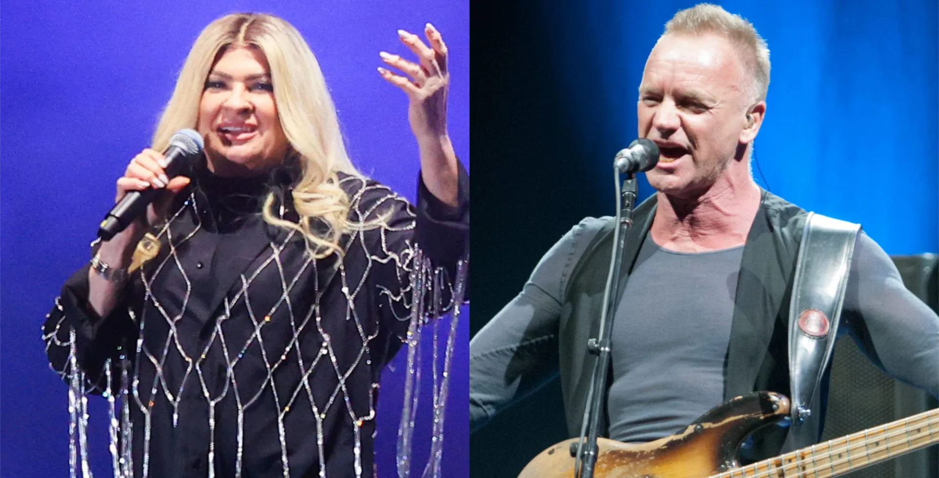 Beata Kozidrak i Sting. Fot. PAP/ Grzegorz Michałowski/Jarek Praszkiewicz