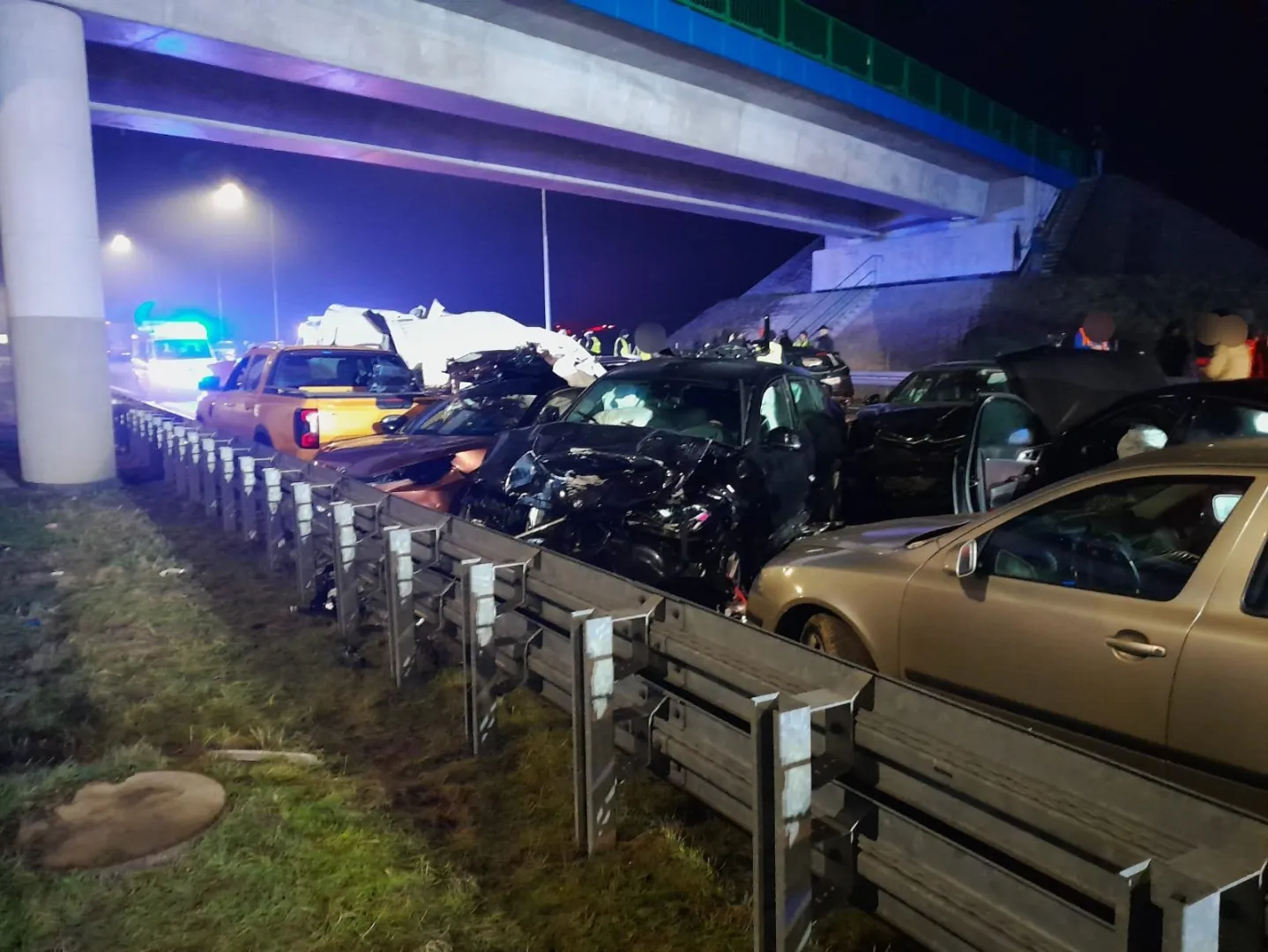 Wskutek zdarzenia 12 osób przewieziono do szpitali. Fot. Policja Lubelska/X