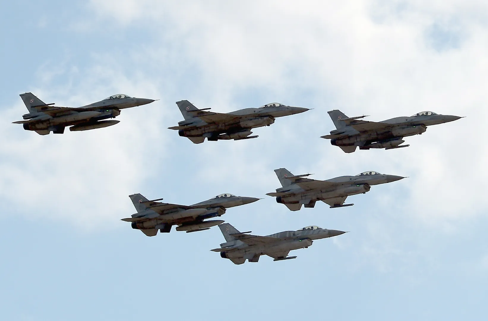 Operowanie lotnictwa wojskowego w polskiej przestrzeni powietrznej. Fot. PAP/	Ireneusz Sobieszczuk