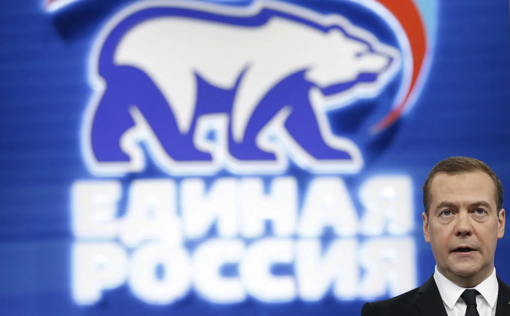  Dmitrij Miedwiediew. Fot. PAP/EPA/	DMITRY ASTAKHOV/SPUTNIK/GOVERNMENT POOL