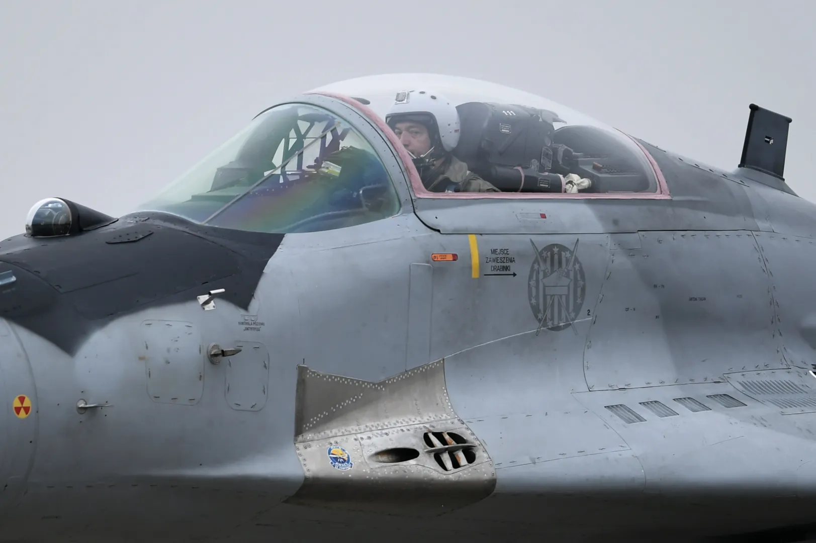 Кабіна винищувача МіГ-29. Фотоілюстрація. Мальборк, Польща. Fot. PAP/Adam Warżawa