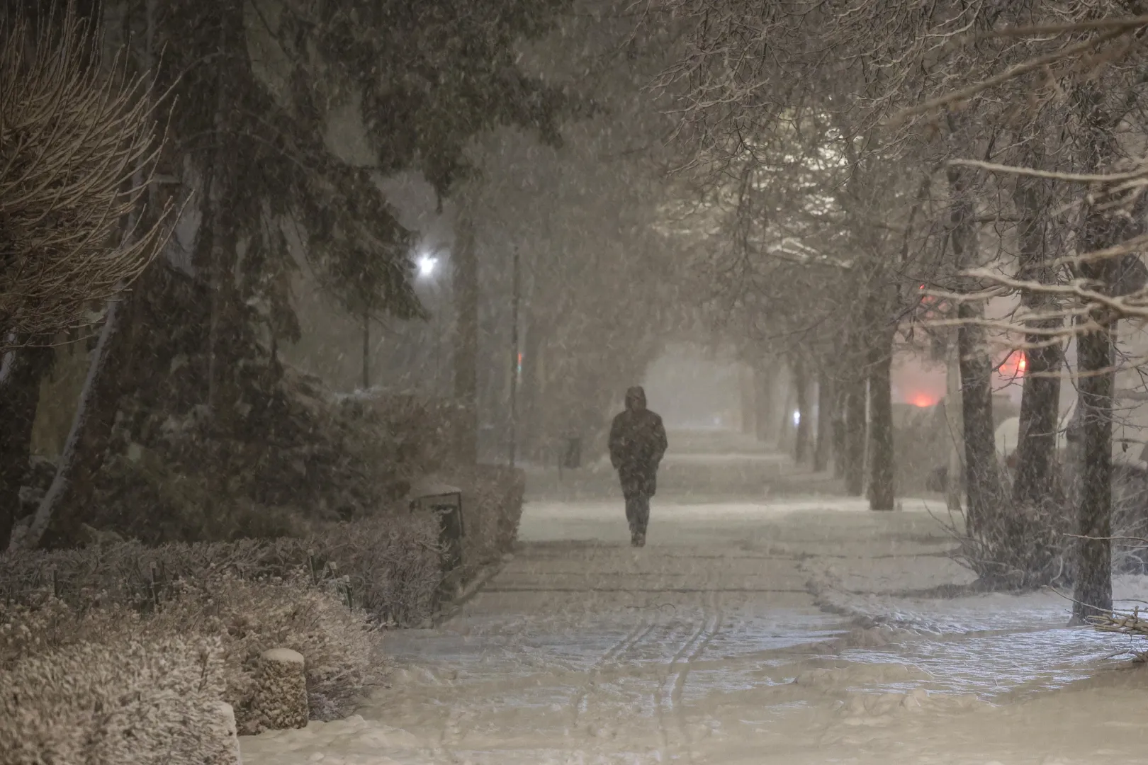Intensywne opady śniegu Fot. PAP/Paweł Supernak