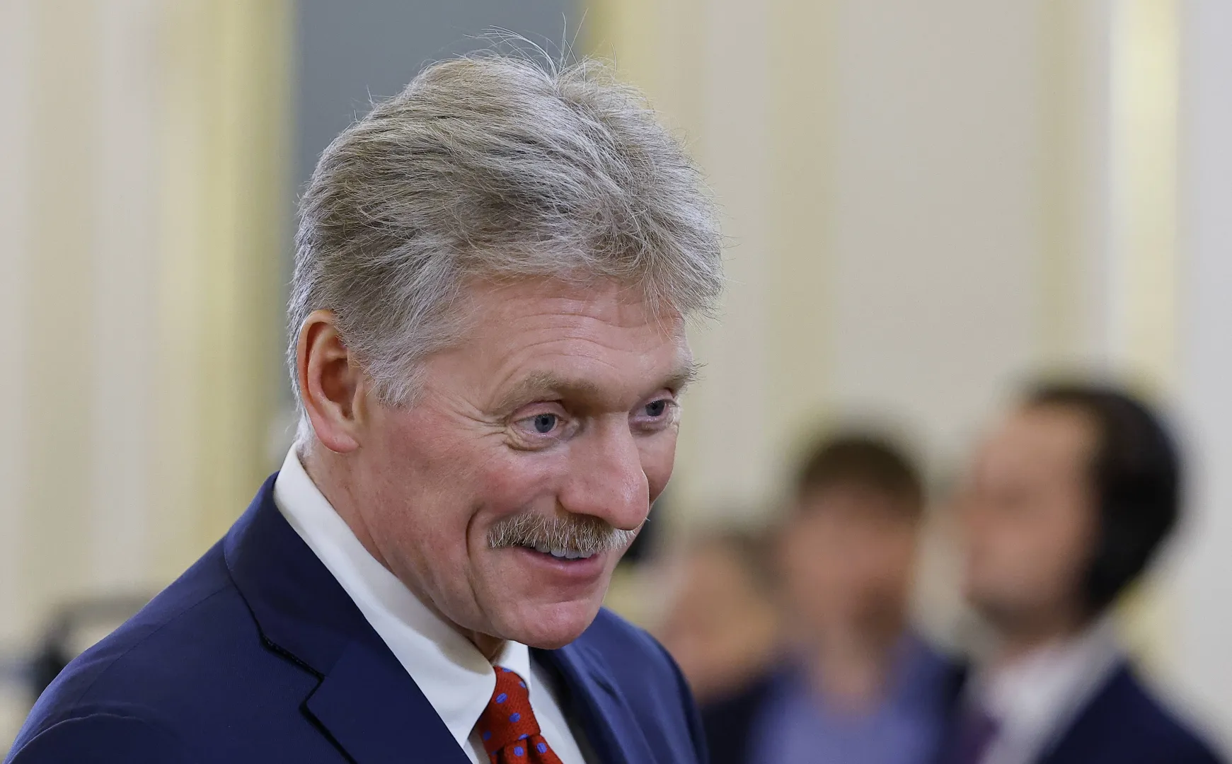 Речник Кремля Дмітрій Пєсков. Fot. PAP/EPA/EVGENIA NOVOZHENINA / POOL