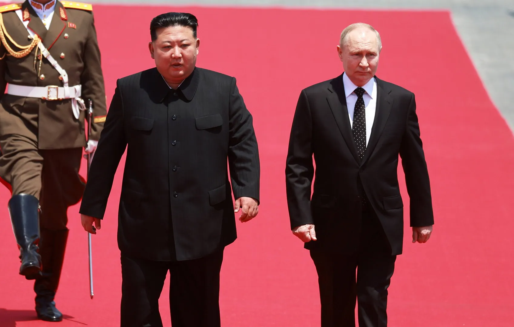 Kim Dzong Un i Władimir Putin Fot. PAP/GAVRIIL GRIGOROV/SPUTNIK/KREMLIN POOL