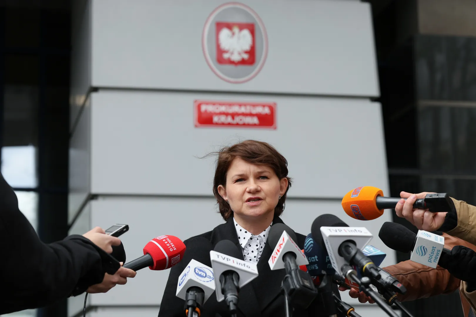 Prok. Katarzyna Calów–Jaszewska z działu prasowego Prokuratury Krajowej Fot. PAP/Paweł Supernak