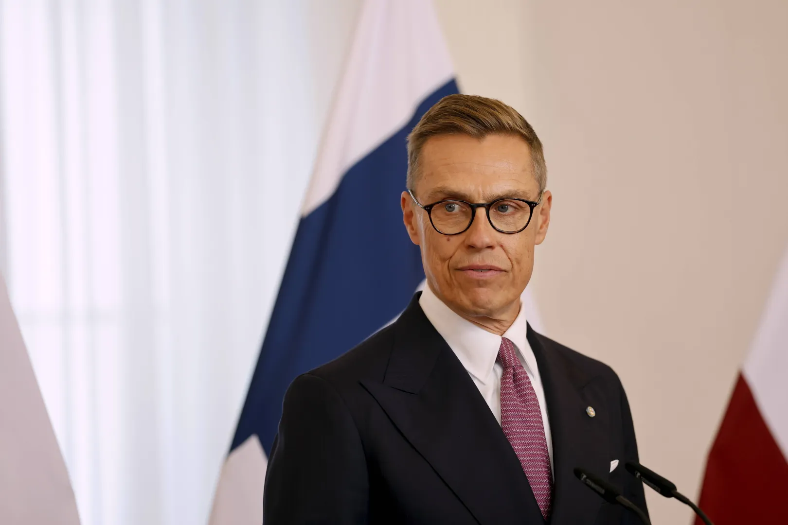 Президент Фінляндії Александр Стубб. Fot. PAP/EPA/TOMS KALNINS 