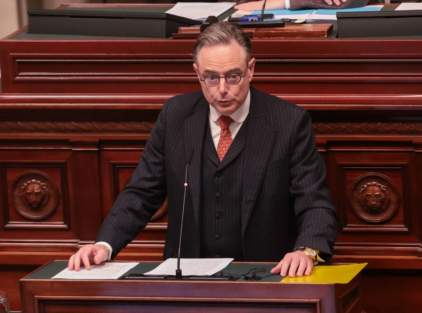 Прем’єр-міністр Бельгії Барт де Вевер. Фотоілюстрація. Fot. PAP/EPA/OLIVIER HOSLET