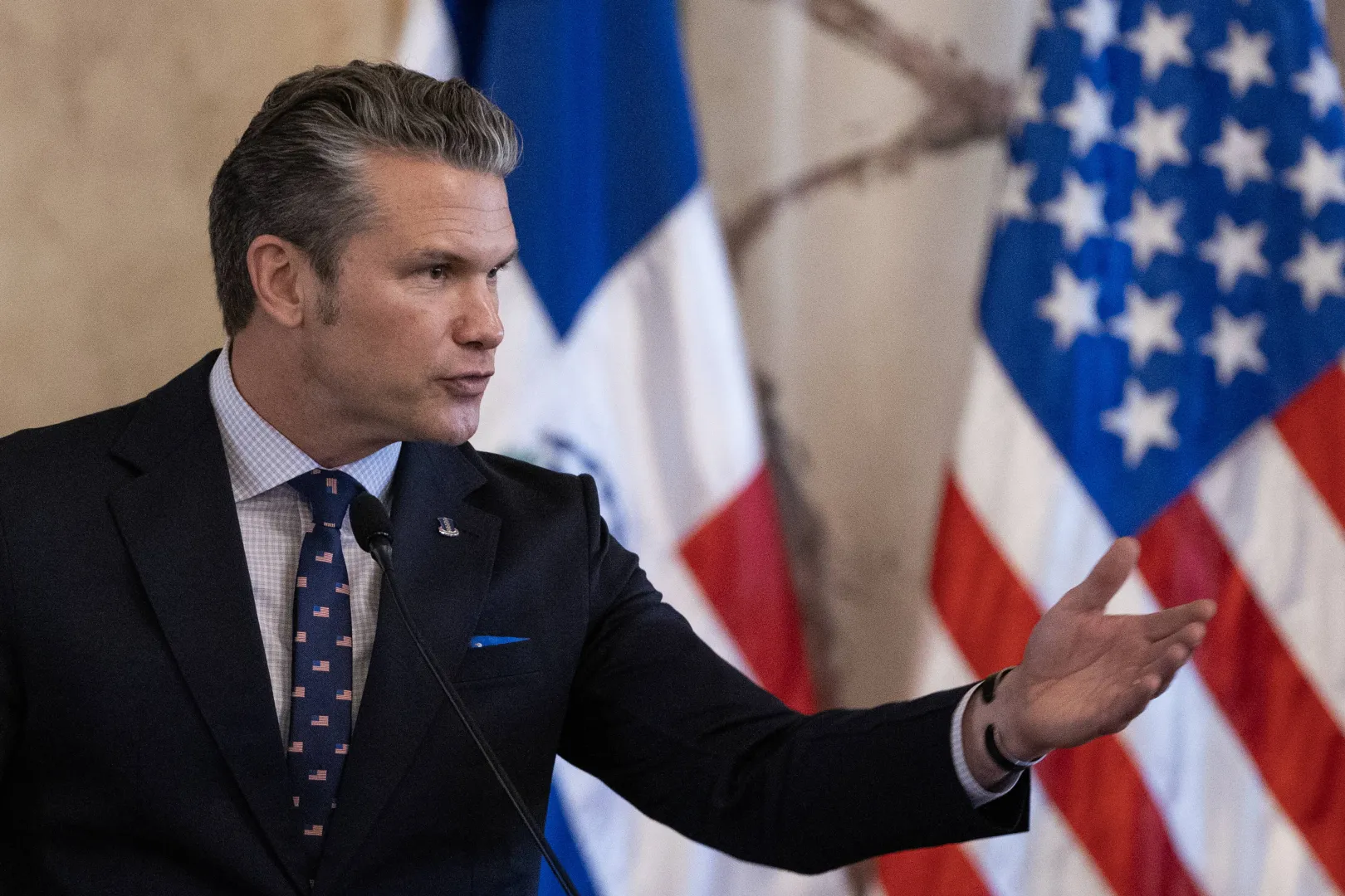 Szef Pentagonu Pete Hegseth. Fot. PAP/EPA/	ORLANDO BARRIA