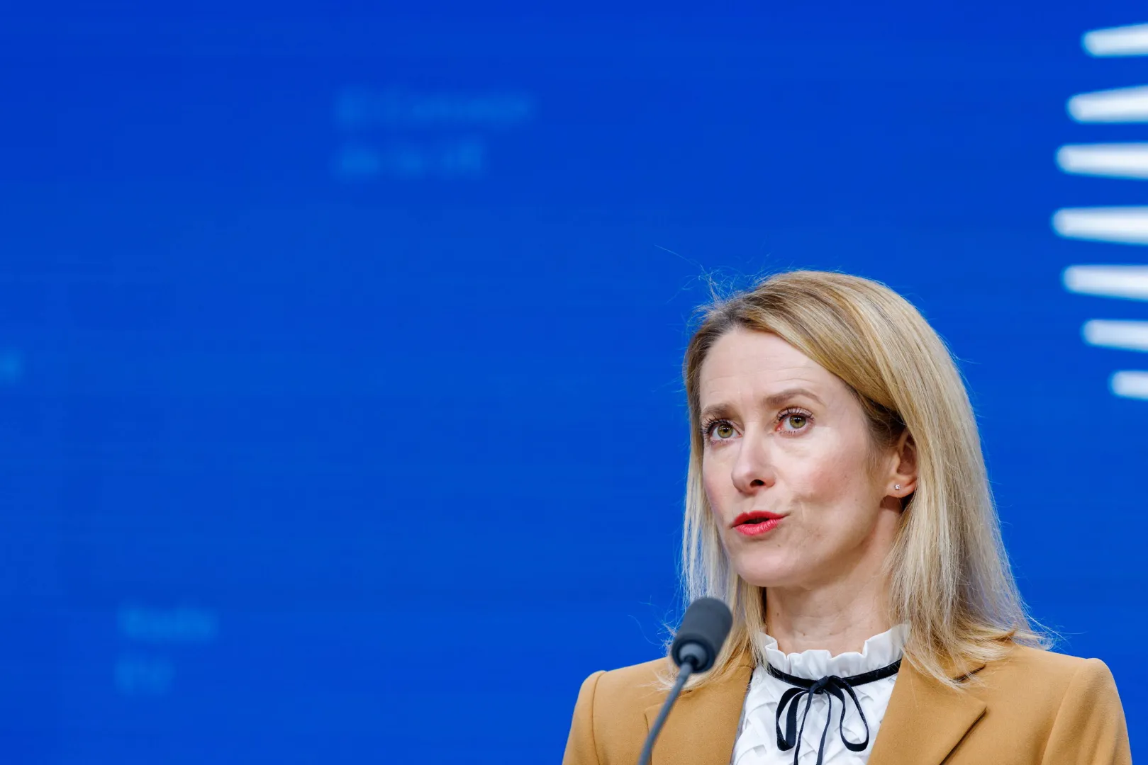 Szefowa unijnej dyplomacji Kaja Kallas. Fot. PAP/EPA/	OLIVIER MATTHYS