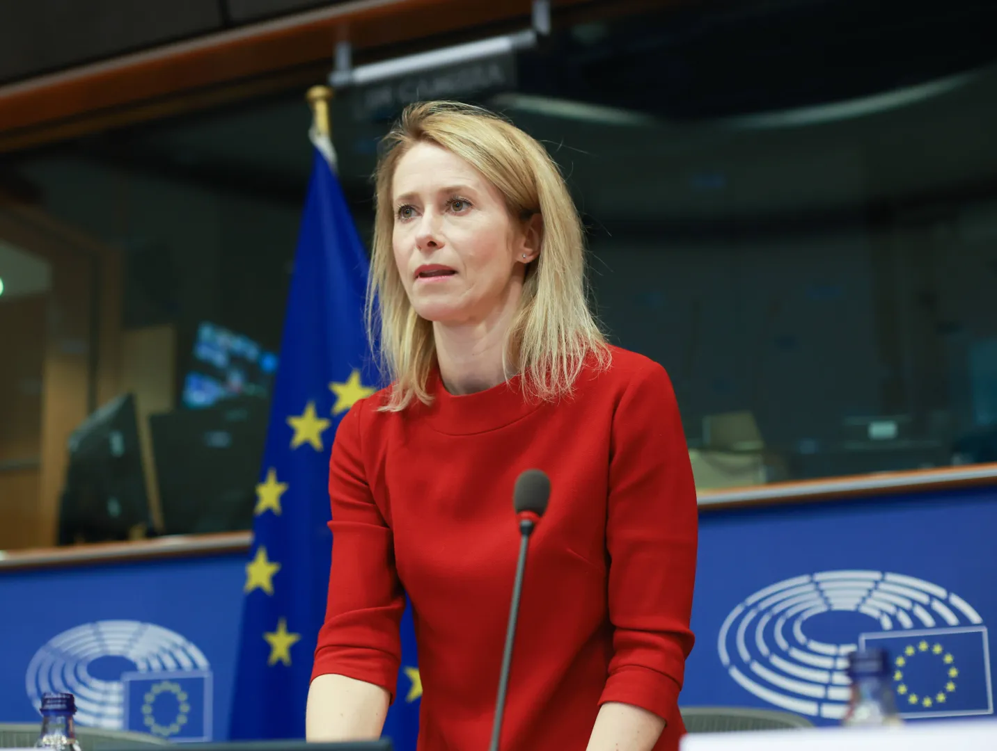 Kaja Kallas. Fot. PAP/EPA/OLIVIER HOSLET