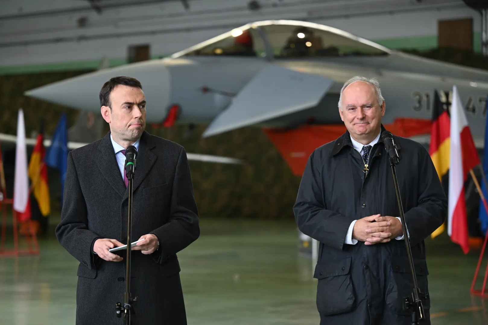 Нильс Шмид (слева) и	Павел Залевский. Fot. PAP/Adam Warżawa