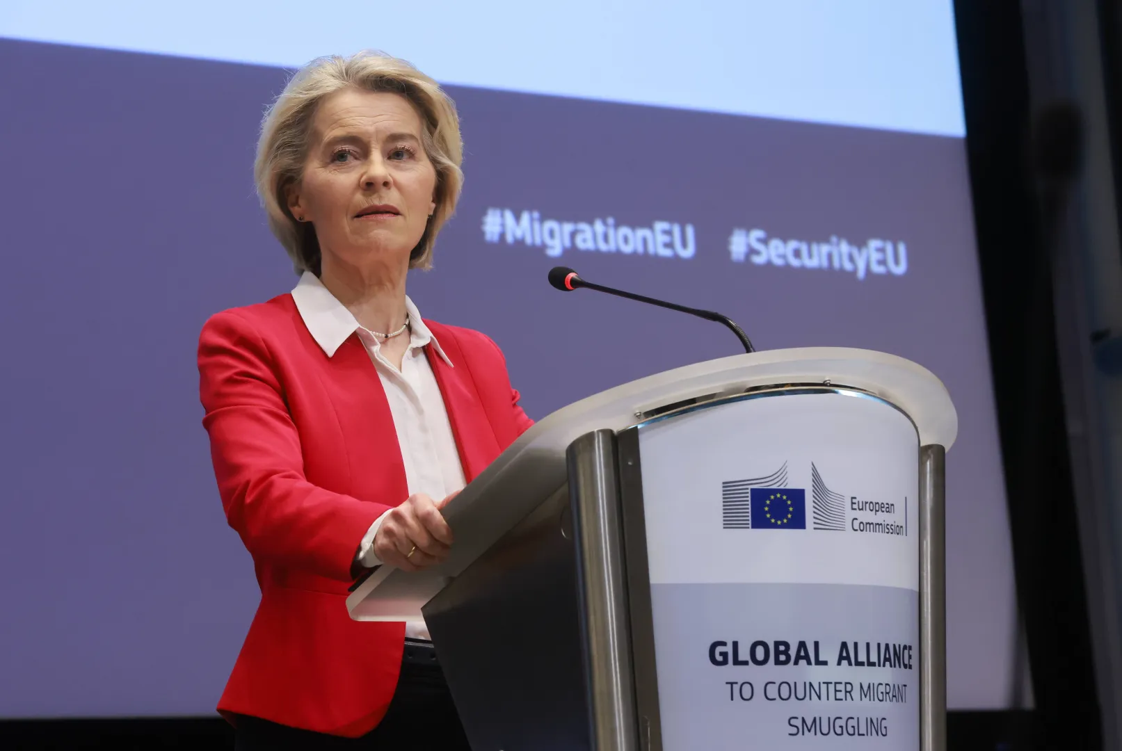 Ursula von der Leyen. Fot. PAP/EPA/OLIVIER HOSLET