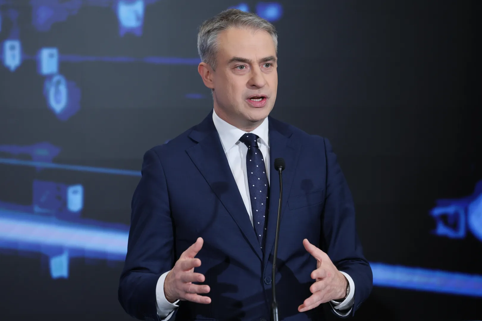 Wicepremier, minister cyfryzacji Krzysztof Gawkowski. Fot. PAP/Rafał Guz