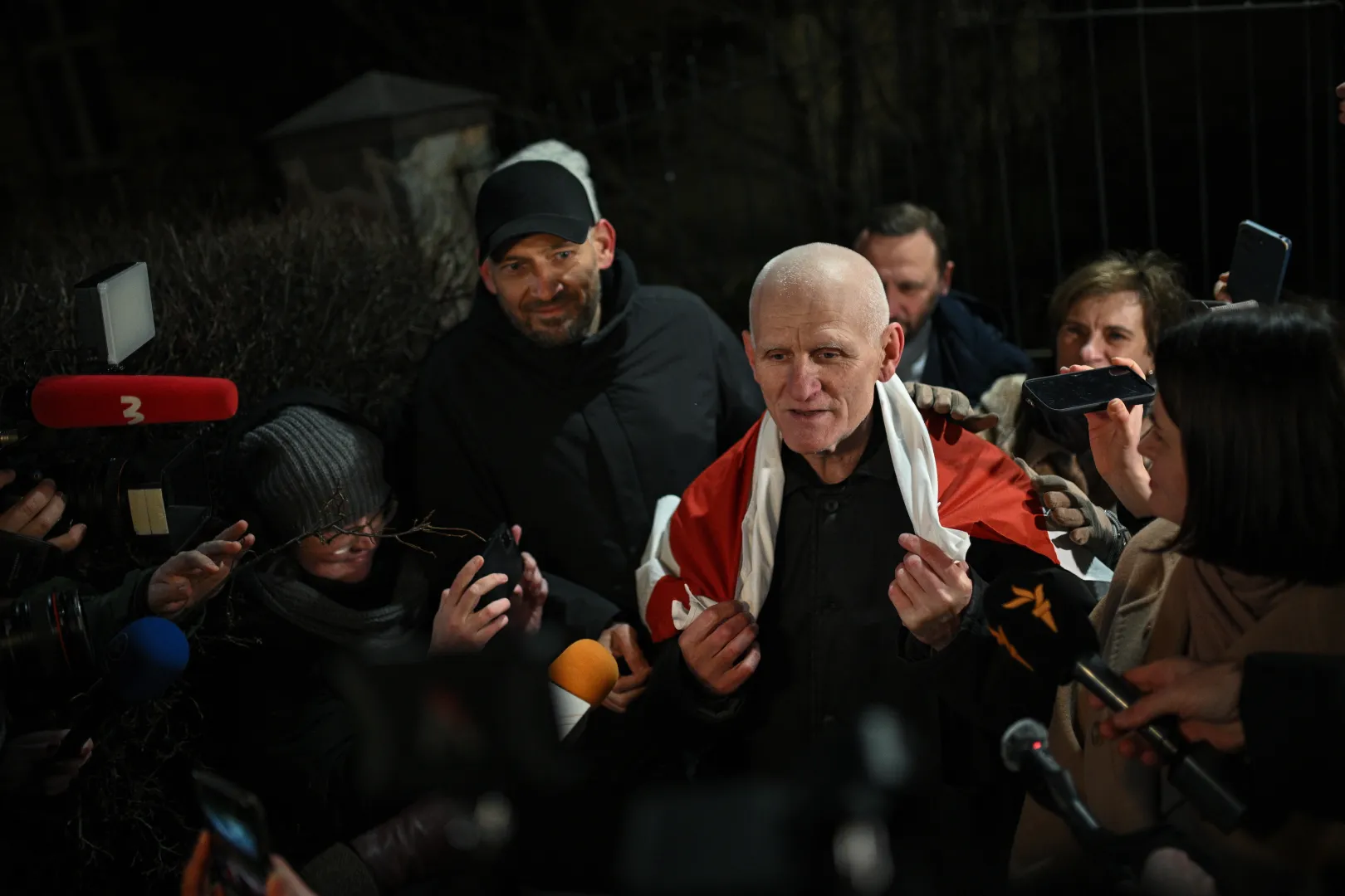  Białoruski działacz społeczny, polityk, obrońca praw człowieka i więzień polityczny Aleś Bialacki. Fot. PAP/	Valdemar Doveiko