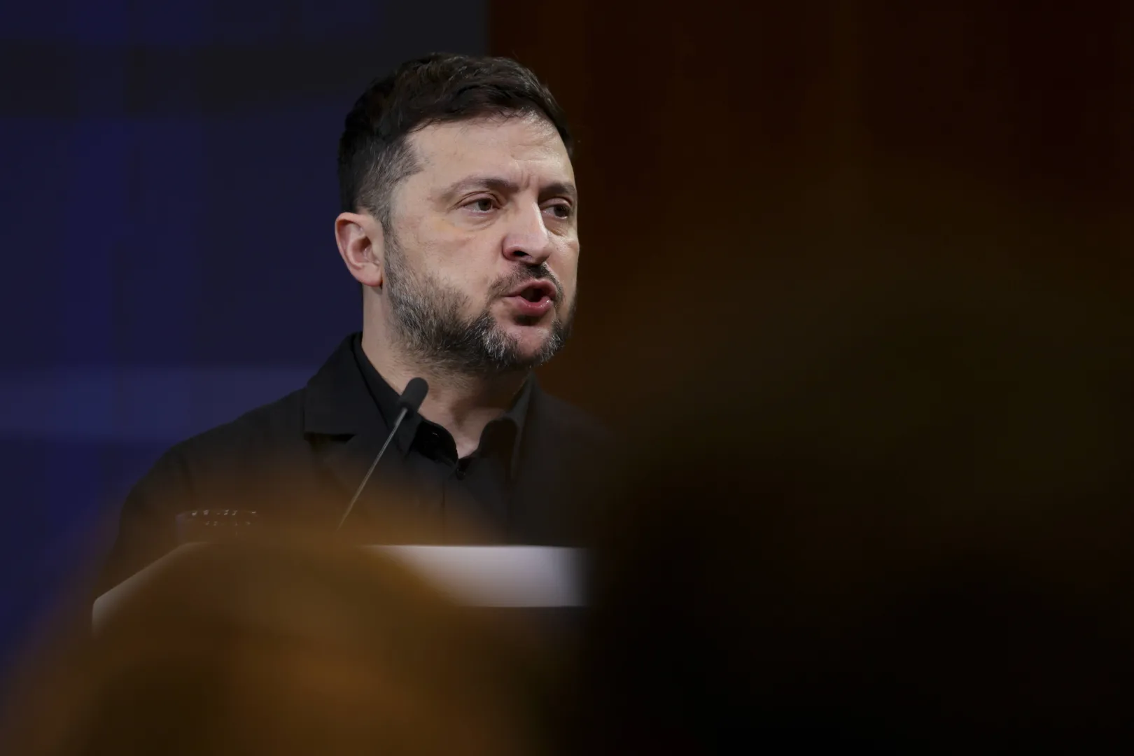 Prezydent Ukrainy Wołodymyr Zełenski. Fot. PAP/EPA/HANNIBAL HANSCHKE