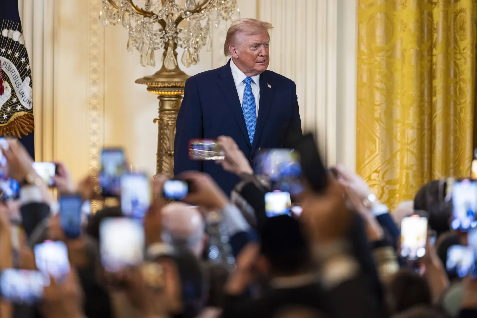 Prezydent USA Donald Trump. Fot. PAP/EPA/	JIM LO SCALZO