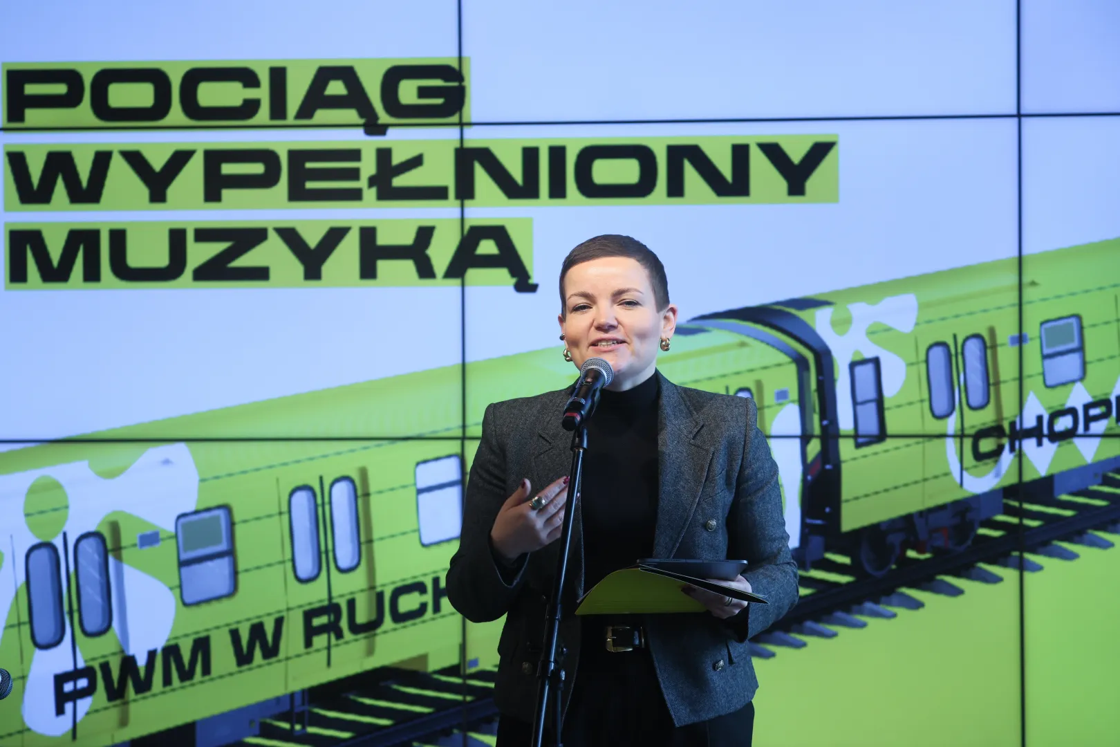 M. Cienkowska: na 80-lecie Polskiego Wydawnictwa Muzycznego przez Polskę przejedzie muzyczny pociąg. Fot. PAP/	Leszek Szymański