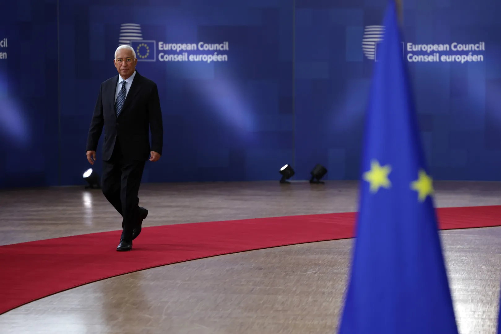 Przewodniczący Rady Europejskiej Antonio Costa. Fot. PAP/EPA/OLIVIER MATTHYS