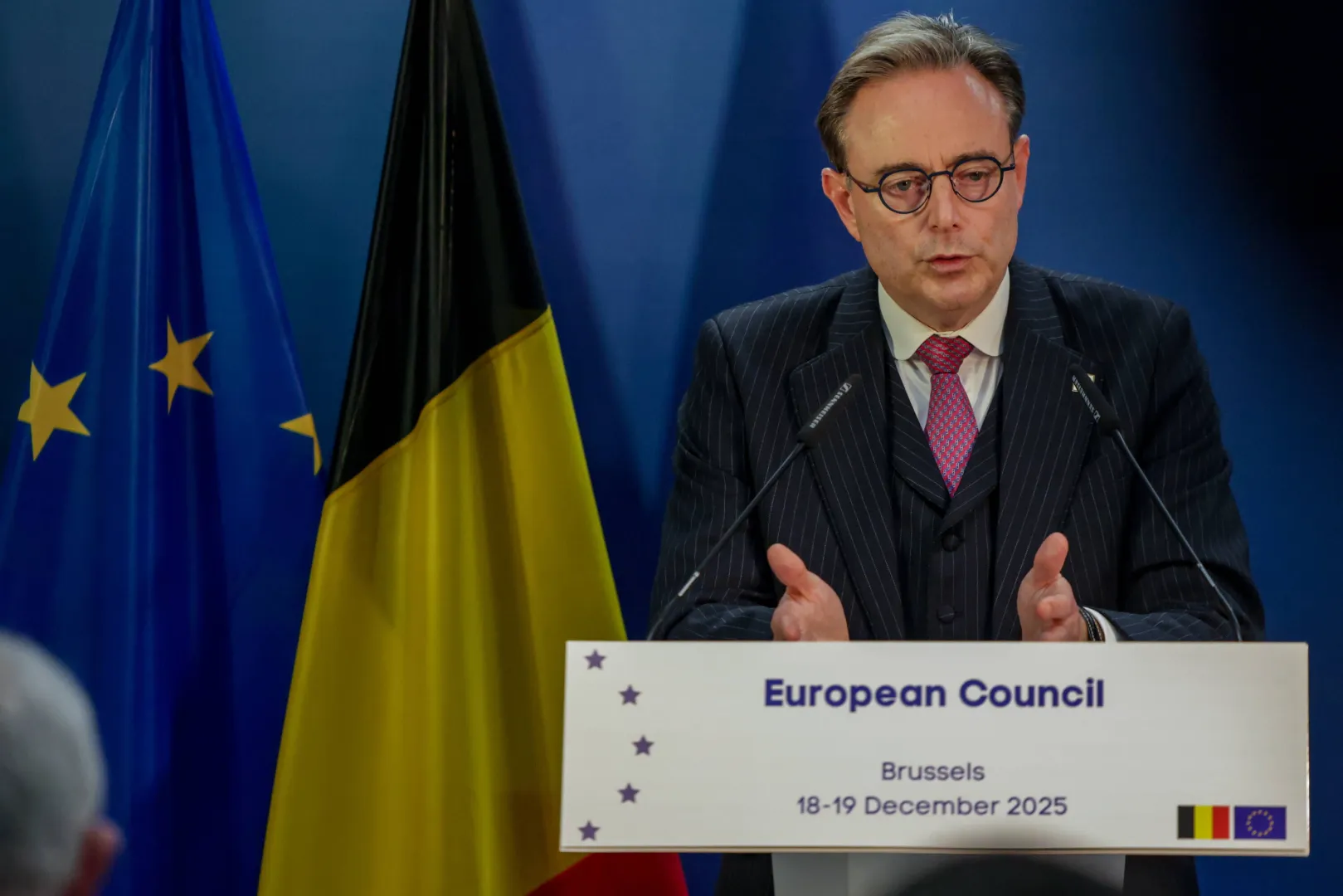 Premier Belgii Bart de Wever. Fot. PAP/EPA/OLIVIER HOSLET