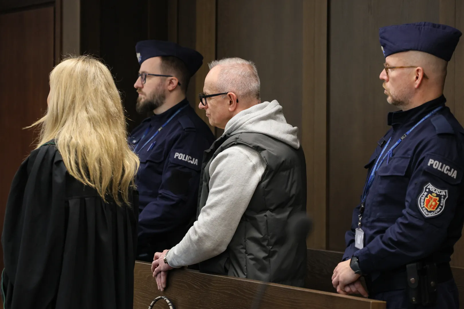 Oskarżony Piotr Polaszczyk na sali rozpraw Sądu Okręgowego Warszawa-Praga. Fot. Paweł Supernak