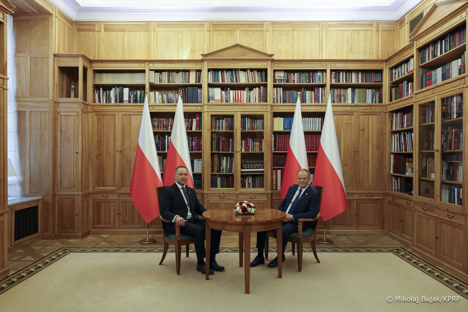 Prezydent Karol Nawrocki i premier Donald Tusk. Fot. Mikołaj Bujak/KPRP