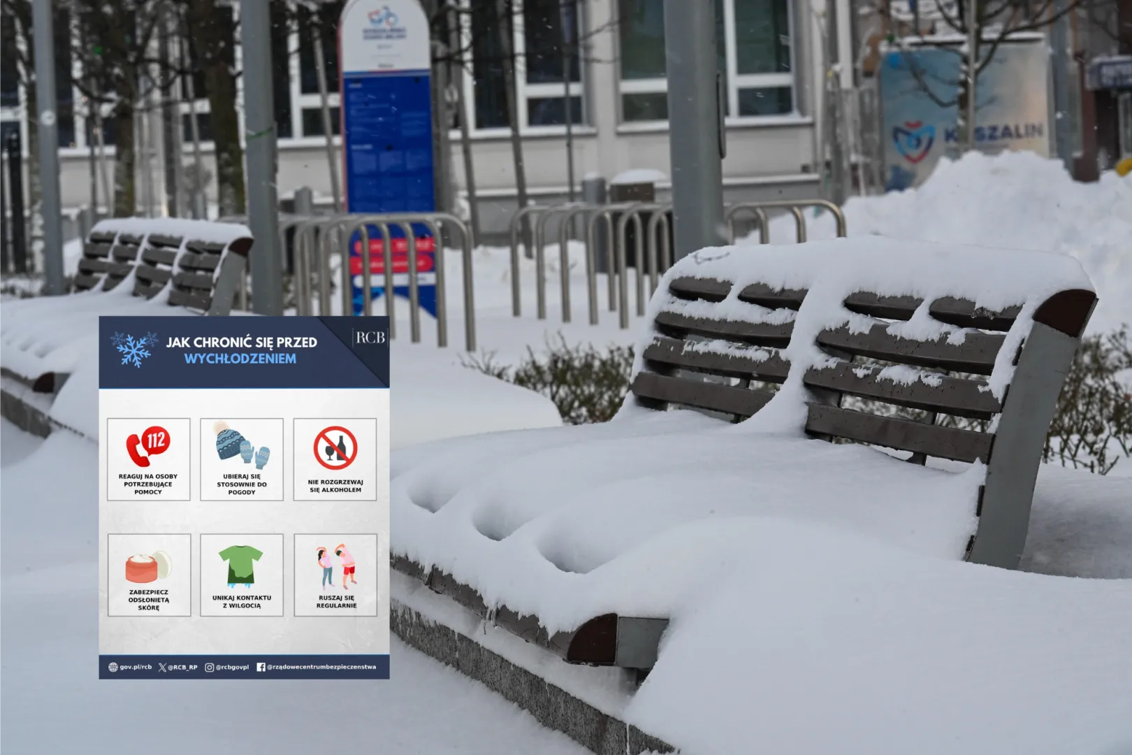 Opady śniegu. Fot. PAP/Piotr Kowala/RCB