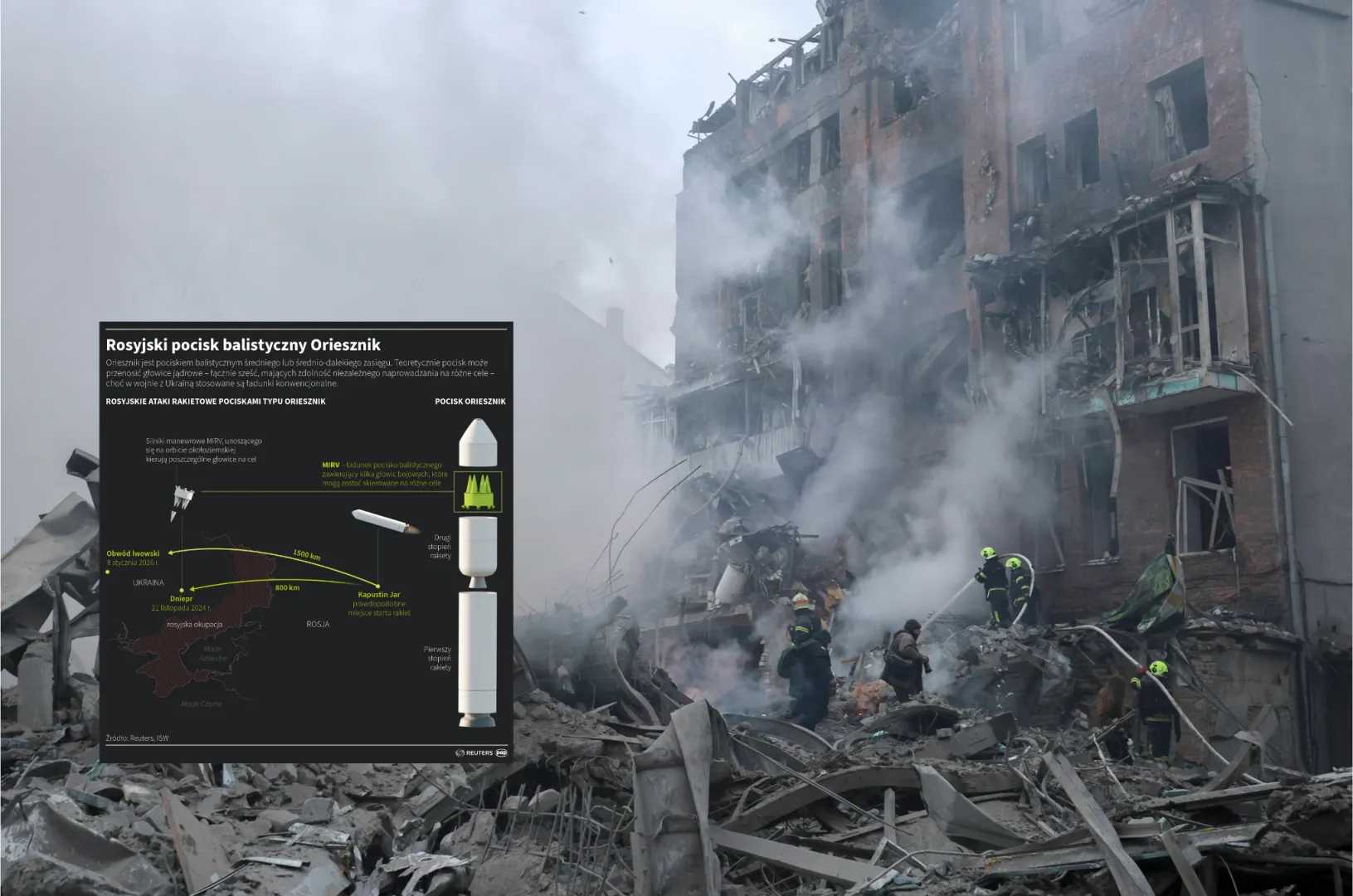 Rosyjski atak (zdjęcie ilustracyjne). Fot. EPA/SERGEY KOZLOV