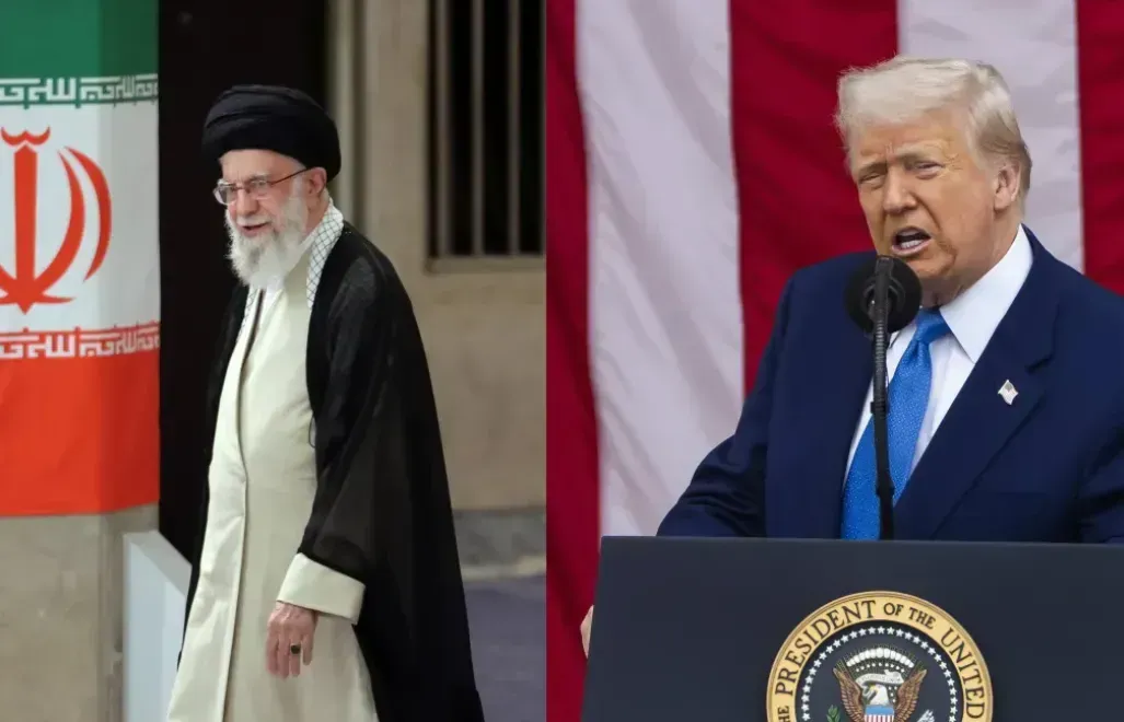 Ali Chemenei i Donald Trump, fot. PAP/EPA/STR, fot. PAP/EPA/JIM LO SCALZO