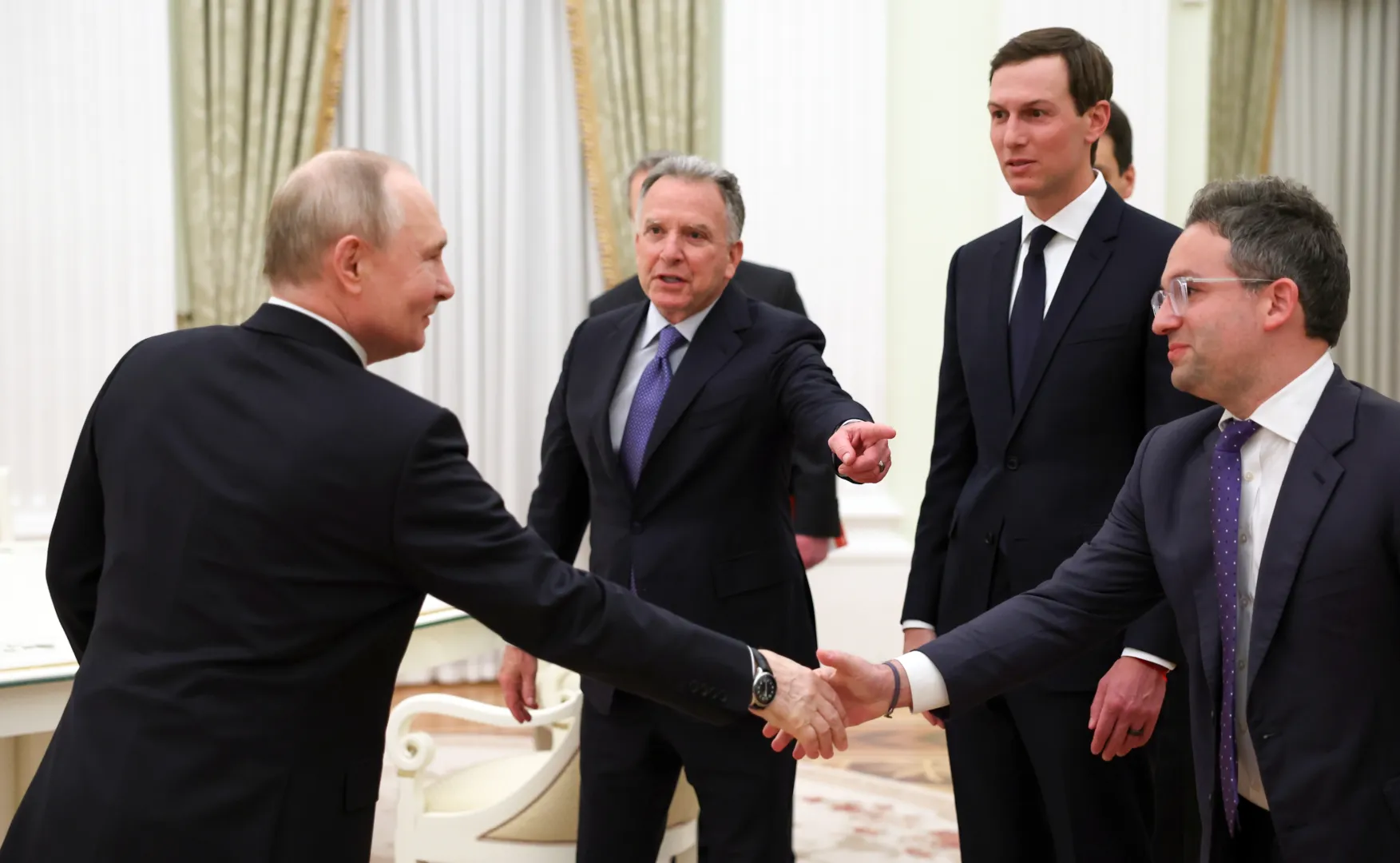 Władimir Putin,  Josh Gruenbaum, Steve Witkoff, Jared Kushner, Fot. PAP/EPA/ALEXANDER KAZAKOV