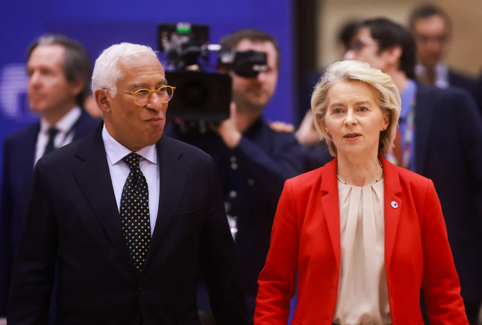 Antonio Costa, Ursula von der Leyen. Fot. PAP/ EPA/OLIVIER HOSLET 