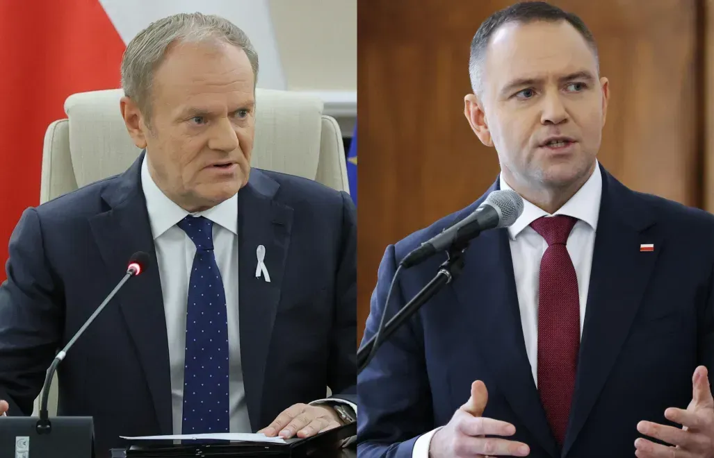 Donald Tusk i Karol Nawrocki Fot. PAP/Paweł Supernak/Albert Zawada