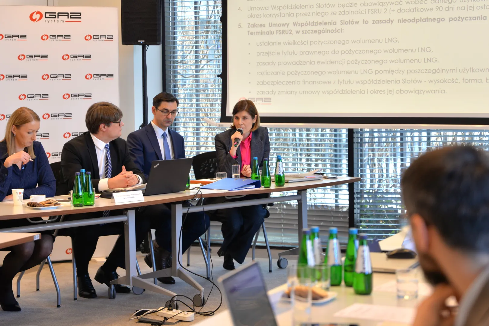 Podczas warsztatów operator zaprezentował najważniejsze założenia przygotowywanej procedury Open Season. Fot. GAZ-SYSTEM/X