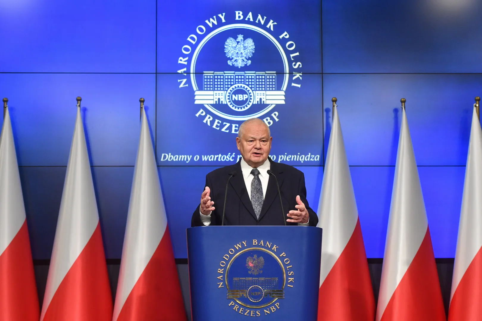 Prezes Narodowego Banku Polskiego Adam Glapiński. Fot. PAP/Radek Pietruszka