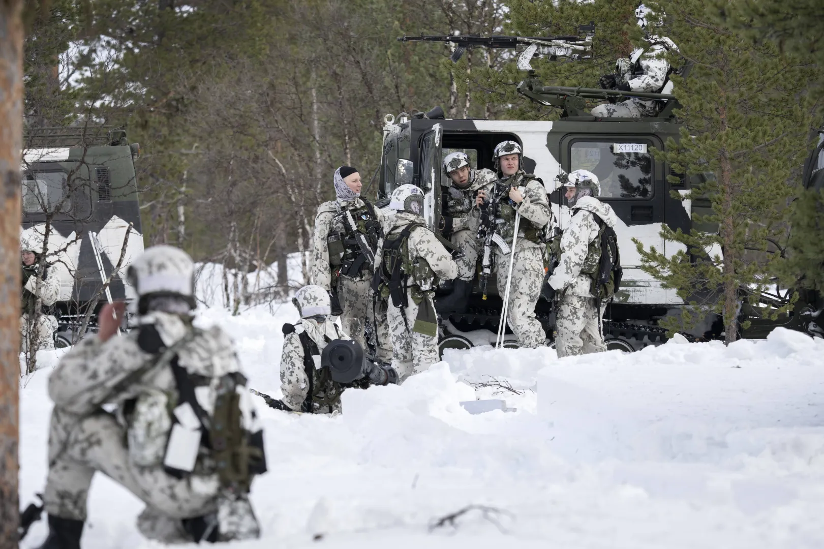 Fińscy żołnierze, fot. PAP/EPA/TT NEWS AGENCY/Anders Wiklund