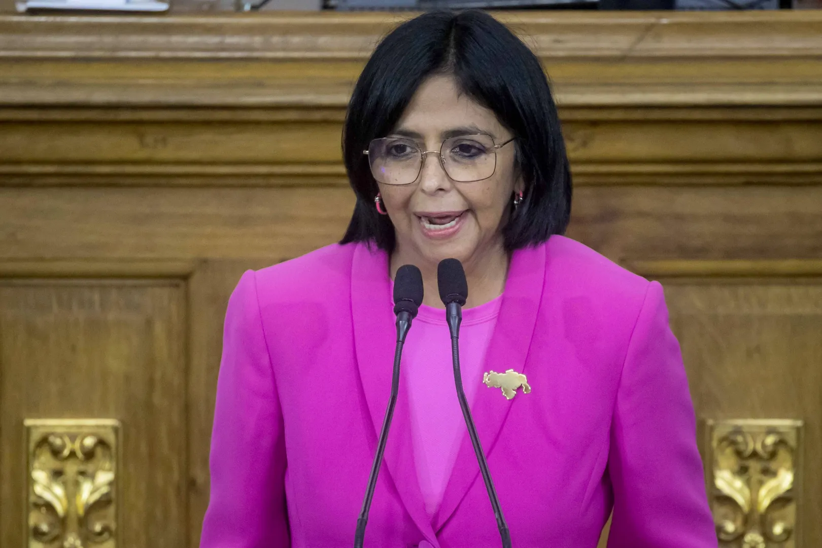 Delcy Rodriguez. Fot. EPA/MIGUEL GUTIERREZ